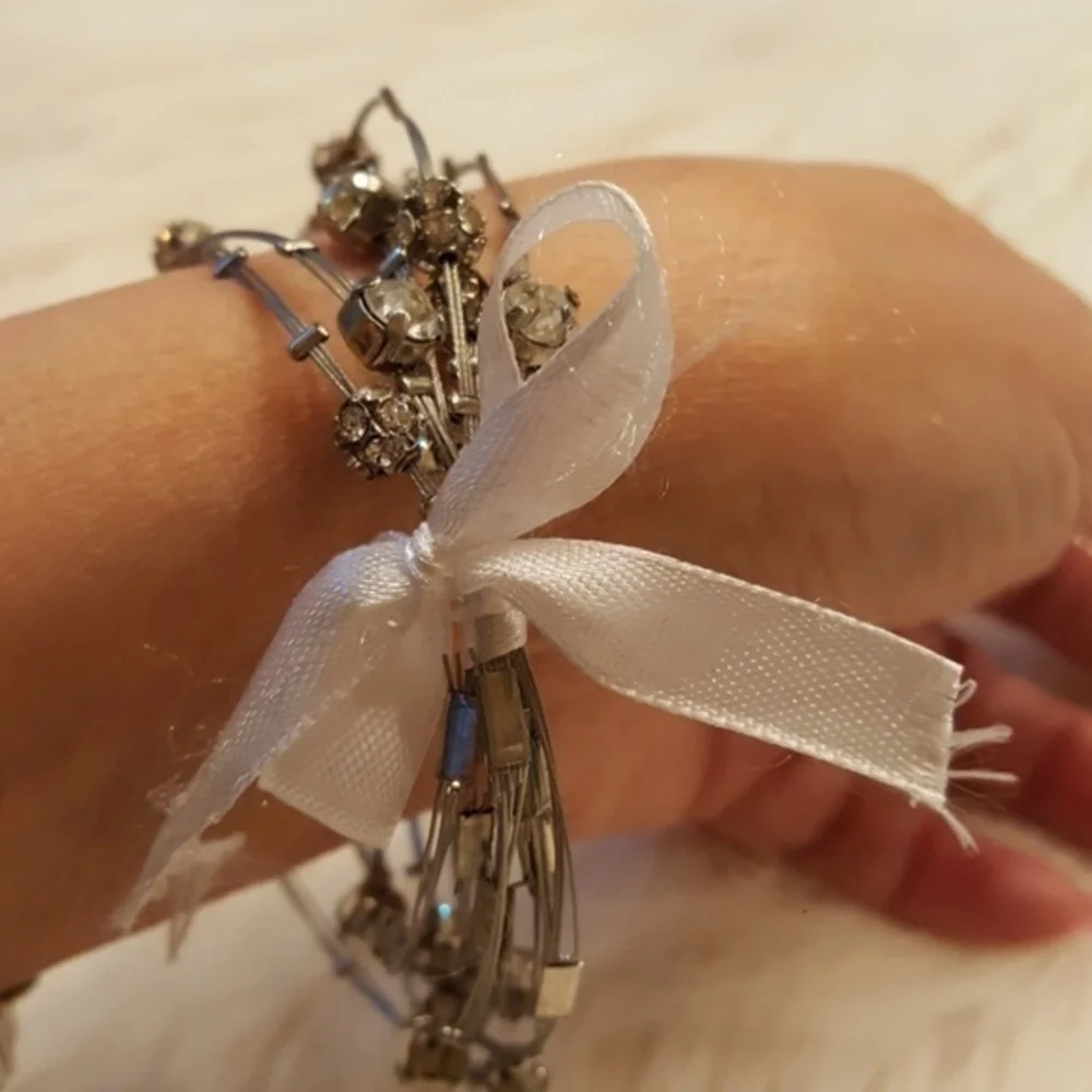 SET OF 7 CZ  ROUNDS AND BALLS CUSTOM  BRACELETS NWT FRIENDSHIP‎ BRIDESMAID GIFTS